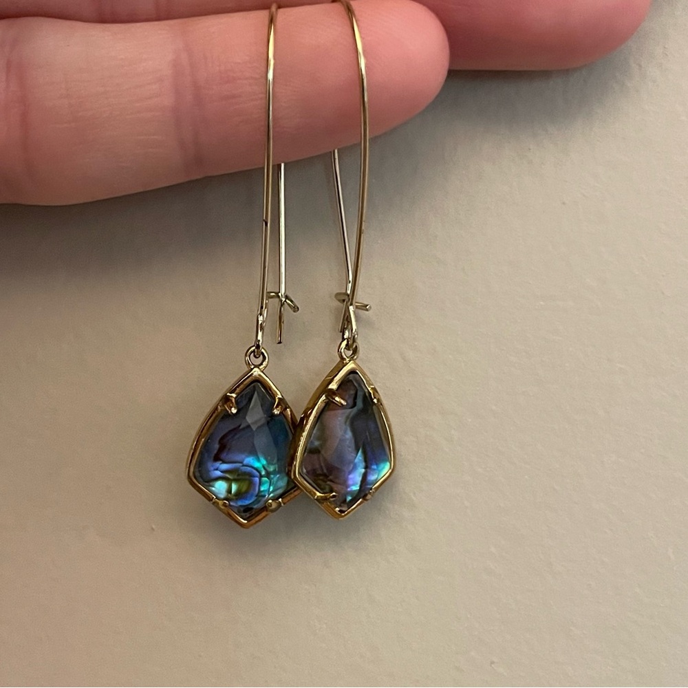 Kendra Scott abalone shell drop earrings